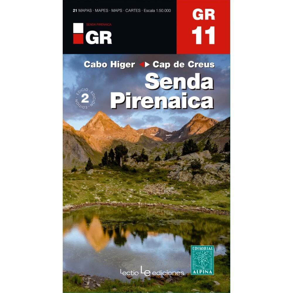 Senda Pirenaica (Trans Pyrenees Trail) GR11 guide + map Cabo Higer-Cap de Creus