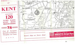 MAIDSTONE street plan by BARNETT’S – circa 1963