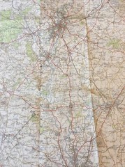 1954 Ordnance Survey One Inch Seventh Series Map 130 Kidderminster (inc Dudley )
