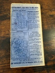 Vintage Bartholomew’s Reduced Survey Map Sheet 22 Carmarthen Tourists Cyclists C