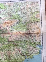 Vintage Bartholomews Cloth Backed Map Of Cork & Killarney Ireland #4