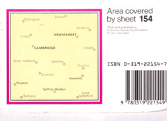 CAMBRIDGE, NEWMARKET & surrounding area – Ordnance Survey Landranger Map