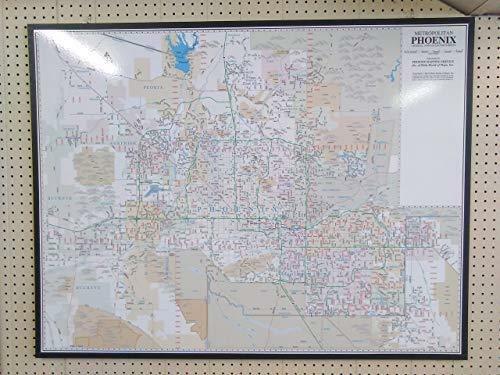 Metropolitan Phoenix Arterial and Collector Streets Jumbo Plain Wall Map Laminat