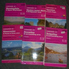 Ordnance Survey Landranger Series Maps, 1:50,000