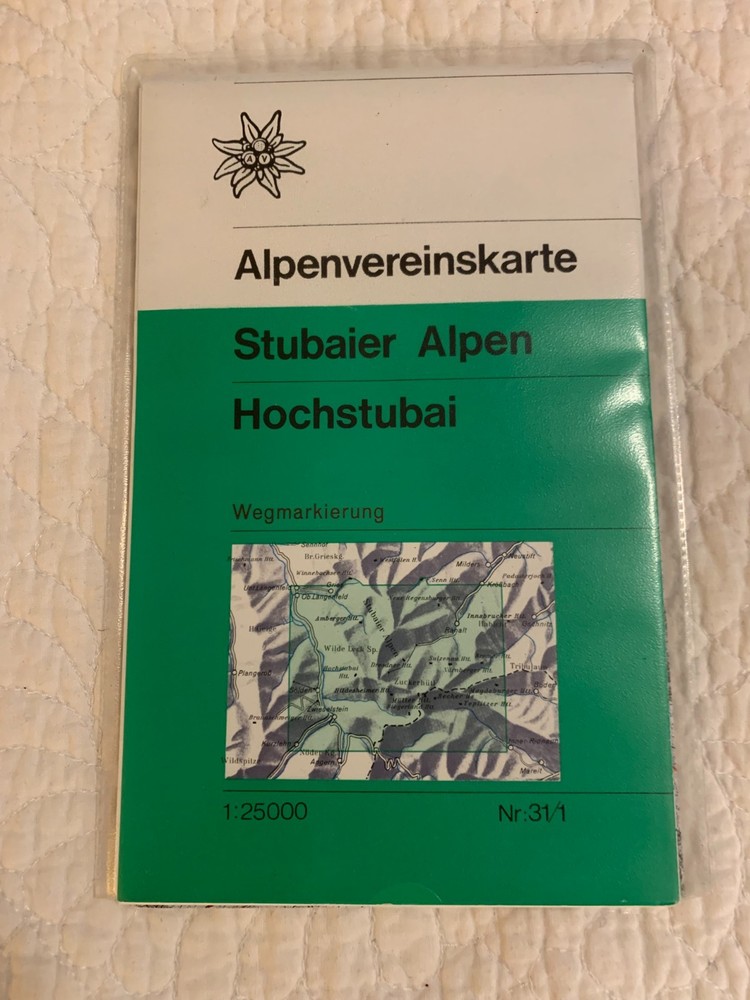 Alpenvereinskarte Stubaier Alpen Map Nr31/1 1:25000