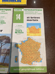 7x Vintage 1970s Road Maps France, Michelin 54 59 64 67 230 & IGN 13 14 VGC