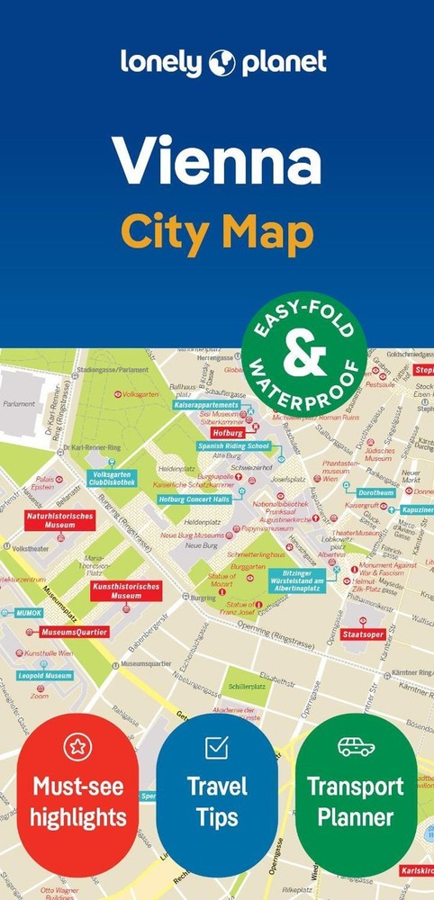 Lonely Planet Vienna City Map: Durable, Waterproof, Easy-Fold Planning Map with