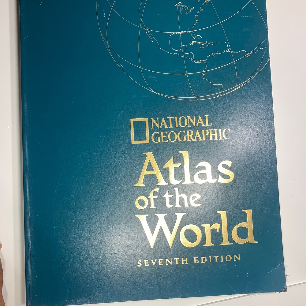 National Geographic Atlas of the World Seventh Edition Hard Cover Lg 18.5” X 12”