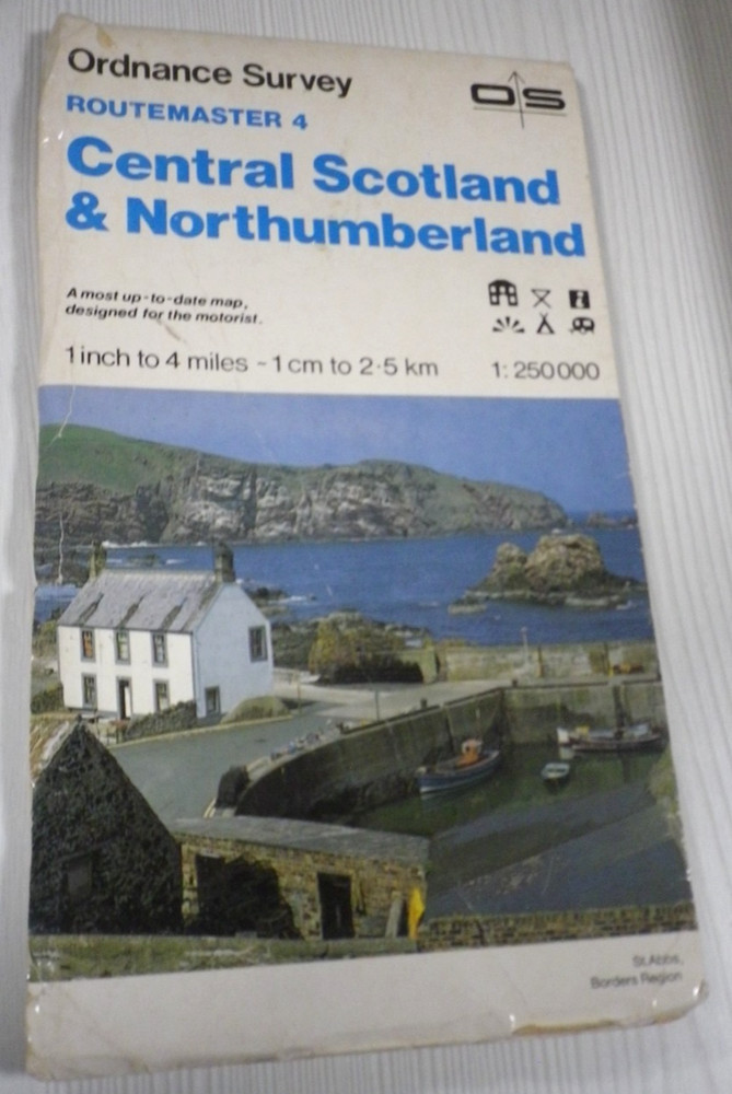 Routemaster 4 Ordnance Survey Map 1:250000 Central Scotland & Northumberland 1