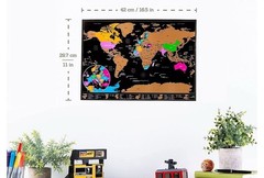 Atlas & Green Personalized Scratch off World Map With Bonus EU Poster