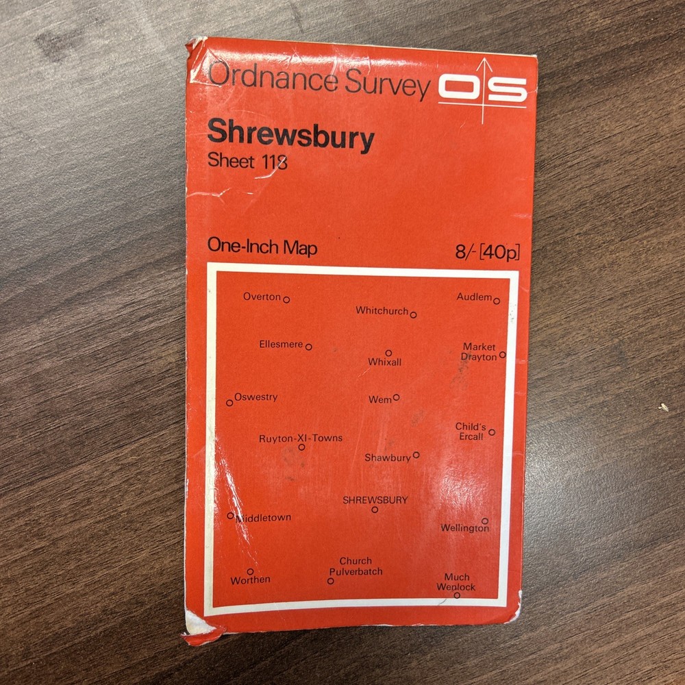 SHREWSBURY Ordnance Survey One Inch Sheet 118 1961 Whitchurch