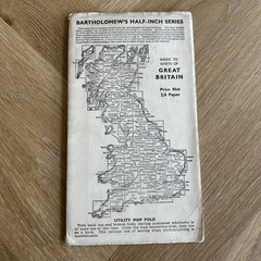 WHARFEDALE Bartholomew Revised Contoured Half Inch Map sheet 32 Paper 1946