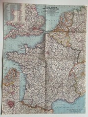National Geographic Magazine,Paper Map,France, Belgium, The Netherlands, 1960