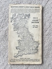 Bartholomew’s Map N Somerset Bristol Bath Vintage 40s 1946 Paper ½” Free Post UK