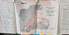 Newquay Padstow OS Linen Map St Ives Cornwall Town Guide Coach Guide AA hotels