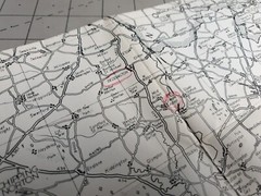 Tourist Road Map Oxfordshire & Surrounding Area 1974