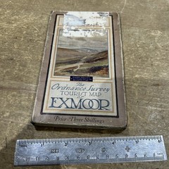 1921 Ordnance Survey One Inch Cloth Tourist Map Of Exmoor Exmoor Forest