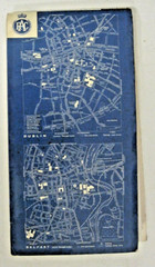 VINTAGE FOLDING RAC TRAVEL MAP OF IRELAND CIRCA 1970-TRUNK ROADS & MOTORWAYS