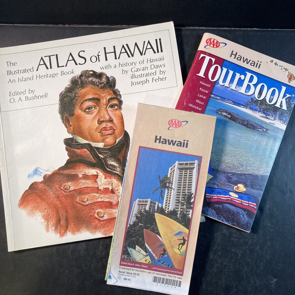The Illustrated Atlas of Hawaii: Book. With 1999 Tour Book and Map. 3 items.