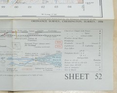 LOCH AWE Ordnance Survey One-Inch Map Sheet 52 7th Series 1956 Paper