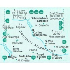 Cortina d’Ampezzo, The Ampezzo Dolomites | Kompass hiking map 654