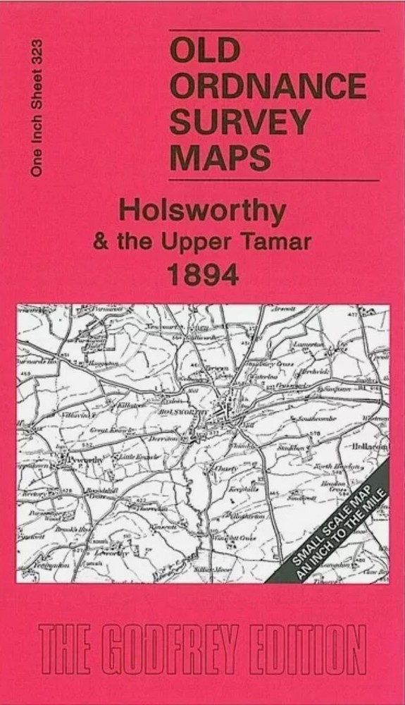 MAP OF Holsworthy & the Upper Tamar 1894 One Inch Sheet 323 by Richard Oliver