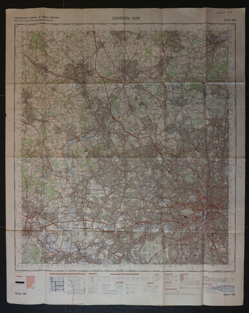 Bundle 14 x Vintage Ordnance Survey Sheet Maps Paper Sheets 1935-1979 Job Lot