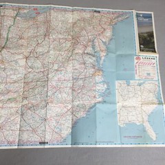 Vintage 1985 AAA Eastern States South Travel Road Map