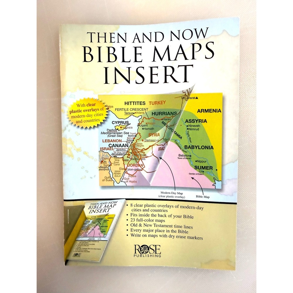 Rose Publishing Then and Now Bible Maps Insert Clear Overlays 9781596362932 686X