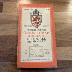 NITHSDALE & MOFFAT I Ordnance Survey 1 In Sh 84 Popular Edition 1946 CLOTH