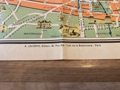 Map and Guide to Paris and Environs Fuhrer Guilmin (1940?)