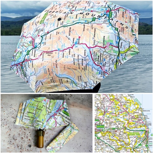 OS Map Premium Umbrella – The Broads (General merchandise)