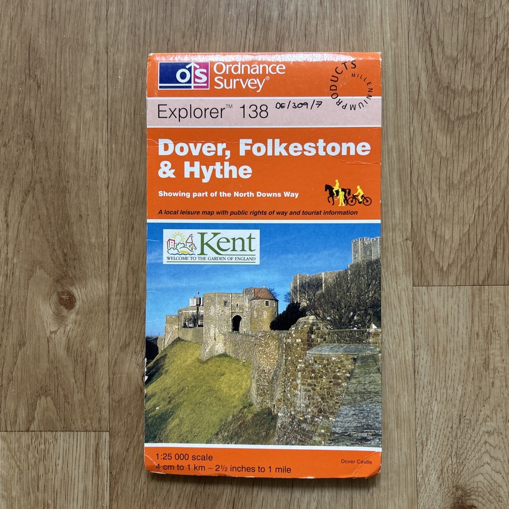 Ordnance Survey Explorer 1:25,000 Sheet 138 Dover, Folkestone & Hythe 1998