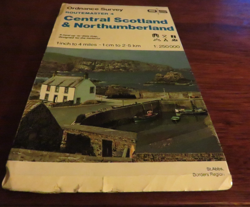 Routemaster 4 Ordnance Survey Map 1:250000 Central Scotland & Northumberland