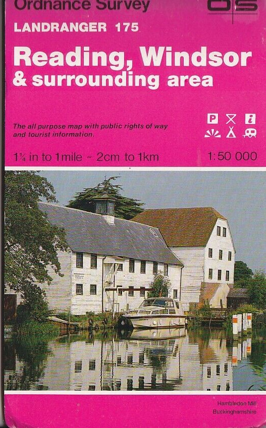 Ordnance Survey 1:50,000 Map Landranger Sheet 175 Reading, Windsor & Surrounding