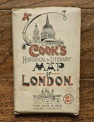 Original 1899 Cook’s Historical and Literary Map of London Advertising