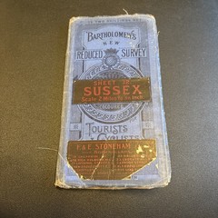 Bartholomew’s 2 Miles an Inch Map Sheet 32 Sussex 1940-50 Cloth Tourist Cyclist