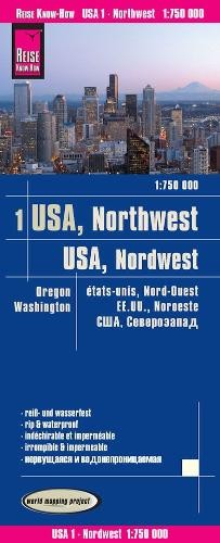 USA 01, Northwest (1:750.000) : Washington und Oregon (Map) (UK IMPORT)