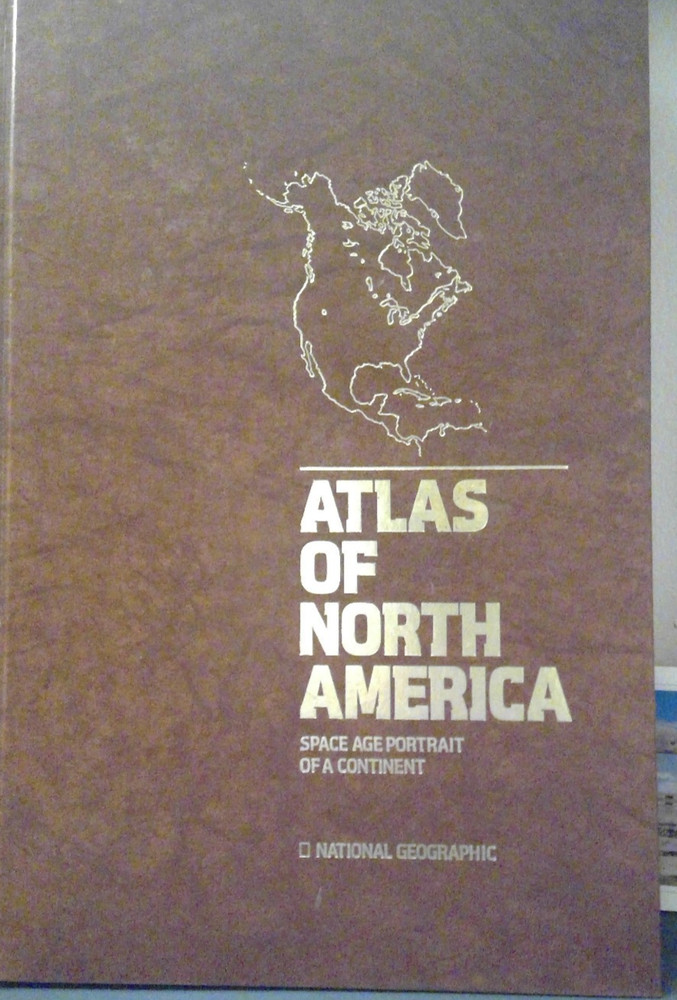 HUGE 1985 National Geographic Atlas North America Hardcover Book with Slipcover
