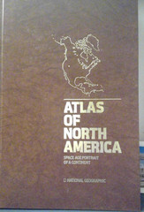 HUGE 1985 National Geographic Atlas North America Hardcover Book with Slipcover