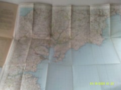 Ordnance Survey One-Inch Map. Sheet 190. TRURO and FALMOUTH. Good.