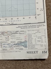 Vintage OS One Inch Map – Pembroke, Sheet 151, 1952, On Cloth – Ordnance