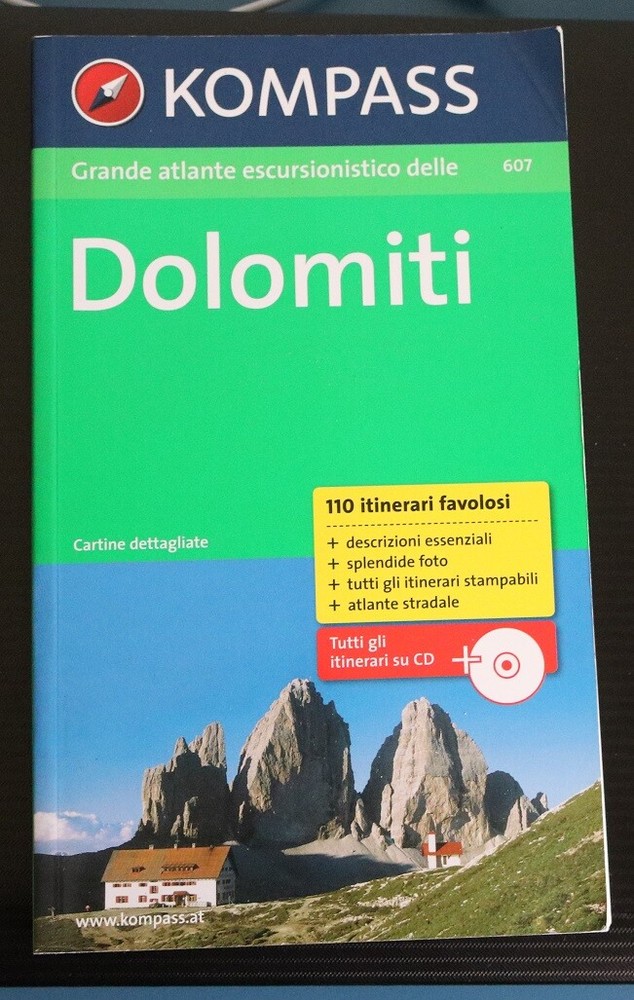 DOLOMITI – GRANDE ATLANTE ESCURSIONISTICO CON CD – KOMPASS