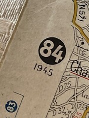 1945 MICHELIN MAP OF AREA OF FRANCE SEE PHOTOS.