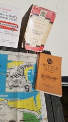 Newquay Padstow OS Linen Map St Ives Cornwall Town Guide Coach Guide AA hotels