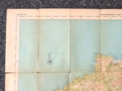 Vintage Pembroke Bartholomew’s Reduced for Tourists & Cyclists CLOTH Map