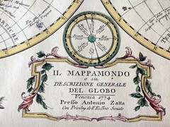 Il Mappamondo o sia Descrizione Generale del Globo 1774 Reprint 1971 World Map