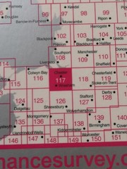 OS Ordnance Survey Landranger Map 117 Chester & Wrexham 2002 ISBN:978031927176
