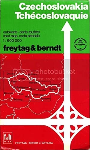 Touring Map (Czechoslovakia Map), Freytag, Good Book