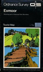 1973 vintage OS Ordnance Survey One-Inch Tourist map Exmoor